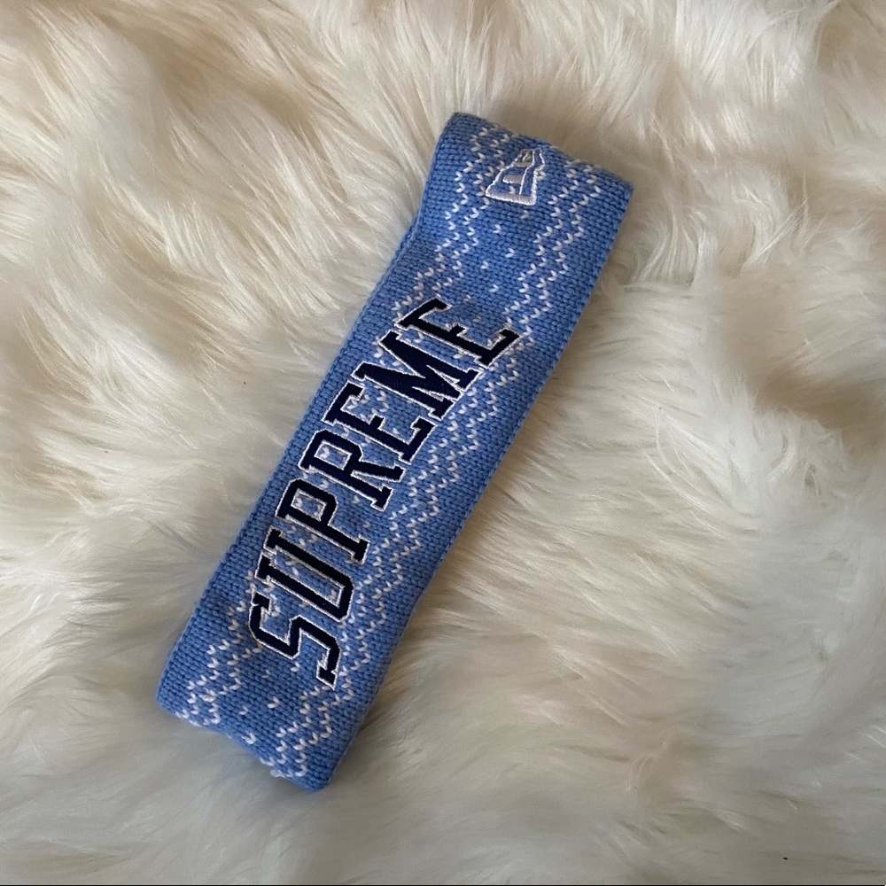 Supreme New Era Blue Headband
